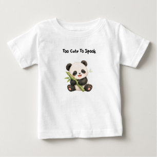 Bébé T-shirt pour enfants avec un panda qui mange du ba