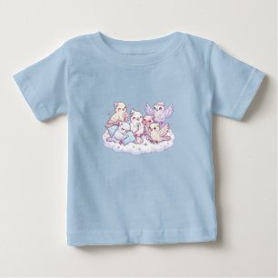 Bébé T-shirt pour enfants avec une famille d'oiseaux mi