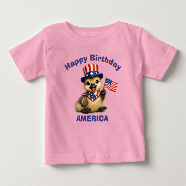 Bébé T-Shirt pour enfants Canada Goose (4d) Patriotique (Devant)