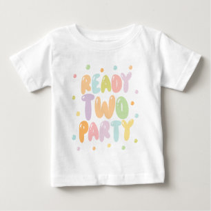 Bébé T-shirt pour fille de 2 ans prête à faire la fête