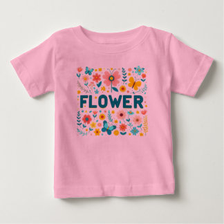 Bébé T-shirt pour filles avec des lettres mignonnes et 