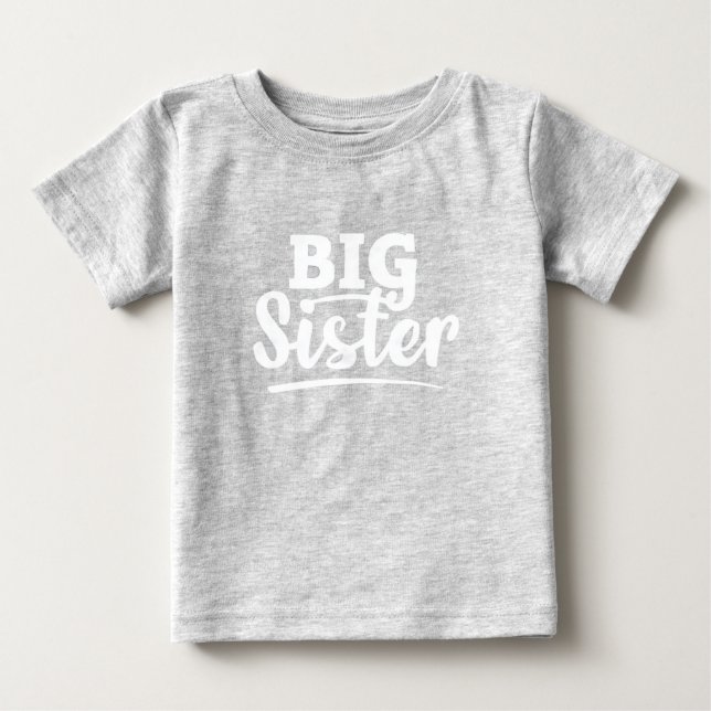 Bébé T-shirt pour grande sœur pour enfants, annonce mig (Devant)