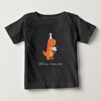 Bébé T-Shirt pour l'anniversaire des garçons dinosaures