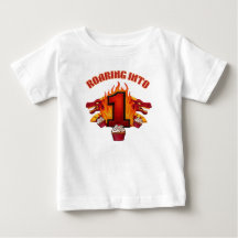 T-shirt pour le 1er anniversaire de dragon rugissa