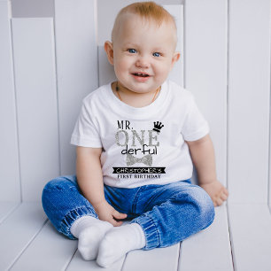 Bébé T-shirt pour le 1er anniversaire de M. ONEderful