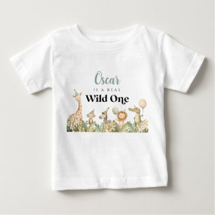 Bébé T-shirt pour le 1er anniversaire de Wild One Thème