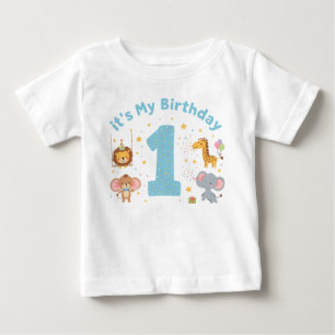 Bébé T-shirt pour le 1er anniversaire d'un petit garçon