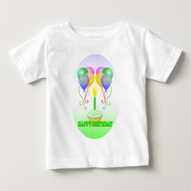 Bébé T-shirt pour le premier anniversaire (Devant)