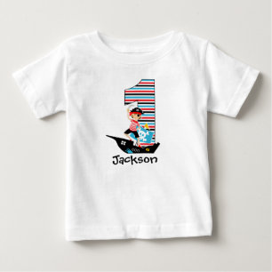 Bébé T-shirt pour le premier anniversaire de pirate
