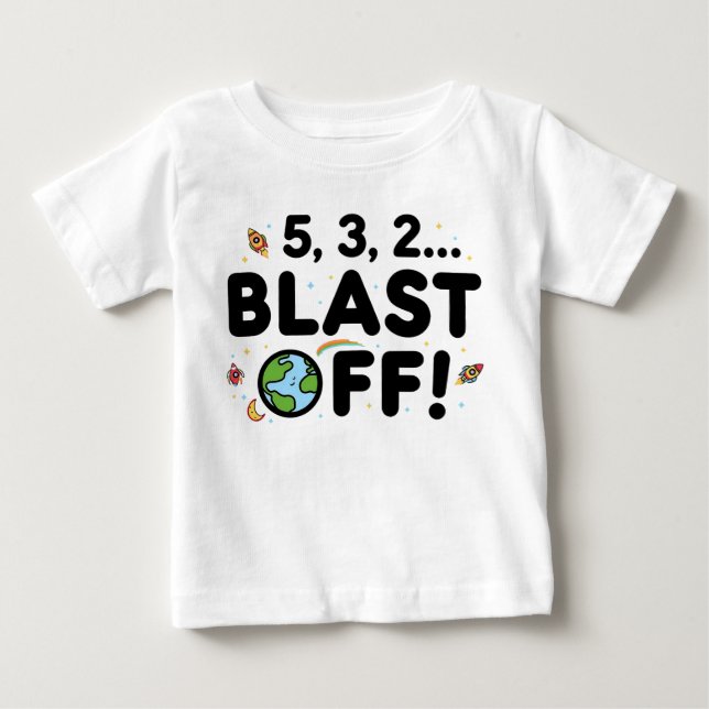 Bébé T-shirt pour le premier anniversaire d'un garçon - (Devant)