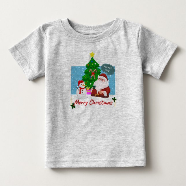 Bébé T-shirt pour tout-petit à thème de Noël (Devant)
