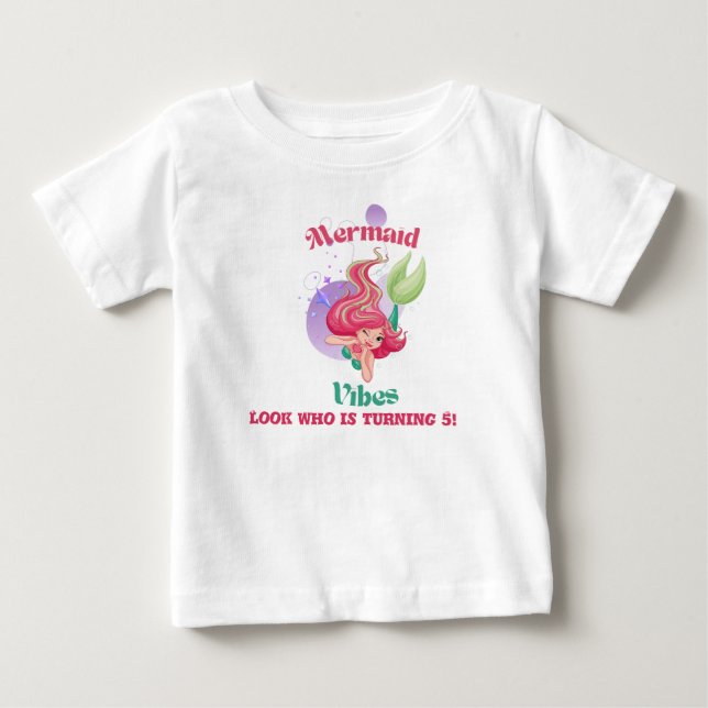 Bébé T-shirt pour tout-petit à thème sirène (Devant)