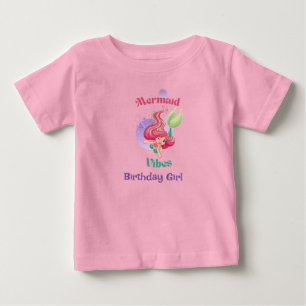 Bébé T-shirt pour tout-petit à thème sirène personnalis
