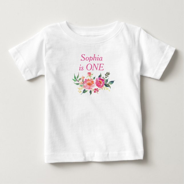 Bébé T-Shirt pour tout-petit avec âge monogrammé (Devant)