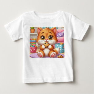 Bébé T-shirt pour tout-petit avec chaton au gingembre h