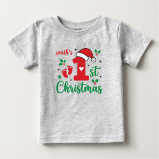 Bébé T-shirt pour tout-petit avec empreintes de pied de