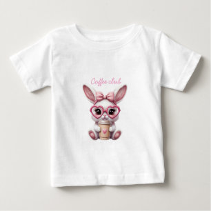 Bébé T-shirt pour tout-petit du Cute Bunny Coffee Club 