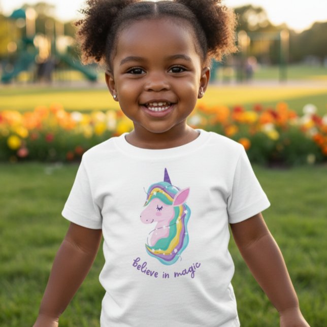 Bébé T-Shirt pour tout-petit Licorne à l'aquarelle Croi (Créateur téléchargé)