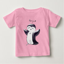 T-shirt pour tout-petit Pengu Happy Penguin (Noir)