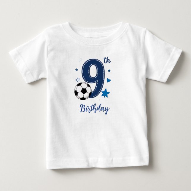 Bébé T-shirt pour tout-petit pour son 9e anniversaire d (Devant)