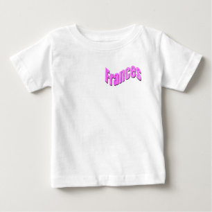 Bébé T-shirt pour tout-petits avec le nom Frances en mo