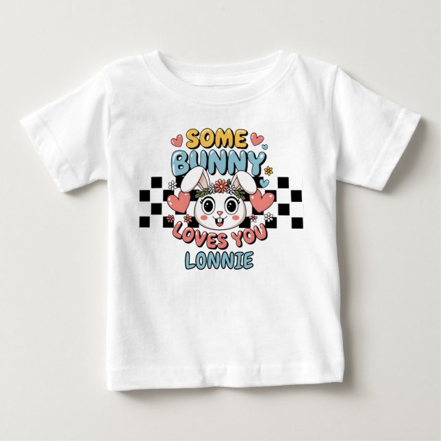 Bébé T-shirt pour tout-petits : Pâques un petit lapin t (Devant)