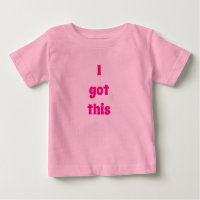 T-shirt rose pour fillette Je m'en occupe