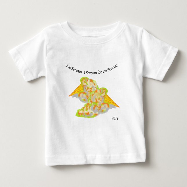Bébé T-Shirt You Cri 'Je Crie Pour La Crème De Glace (Devant)