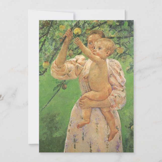 Bébé tendant la main vers une pomme de Mary Cassat (Devant)