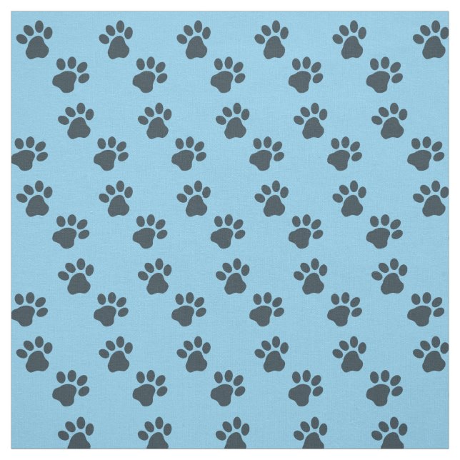 Bébé Tissu Bleu avec Empreintes de pattes de Chien (Échantillon)