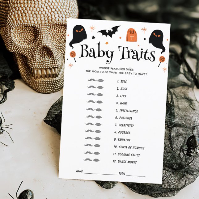 Bébé Traits Halloween Baby shower Jeu (Créateur téléchargé)