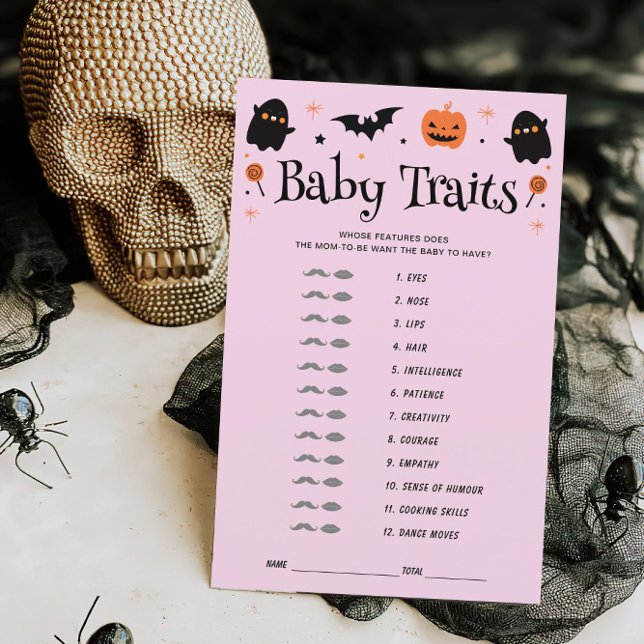 Bébé Traits Halloween Witchy Baby shower Jeu (Créateur téléchargé)