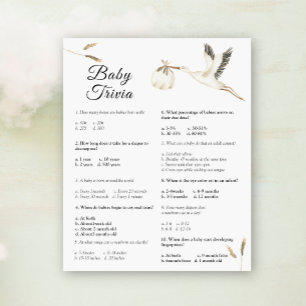 Bébé Trivia - Baby shower de la cigogne