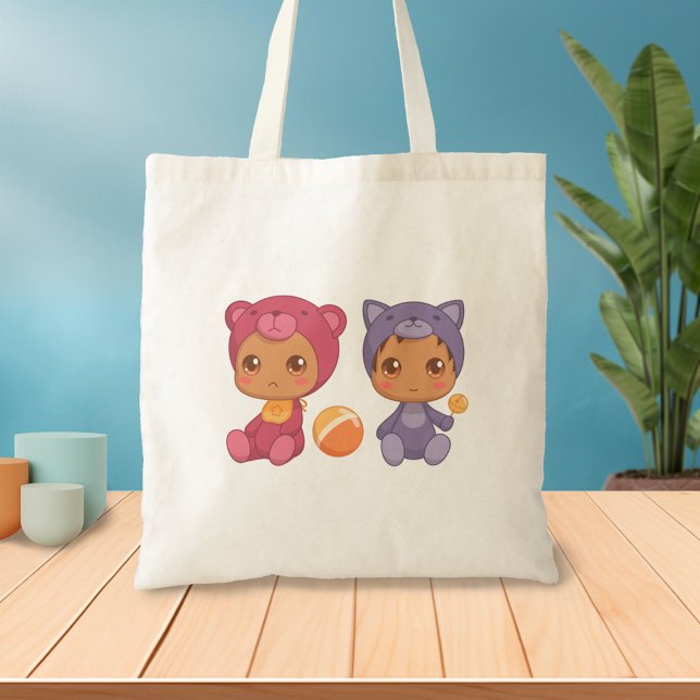 Bébé Twins Ours Chat Sac fourre-tout en combinaiso (Créateur téléchargé)