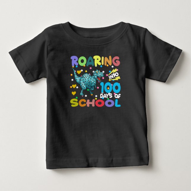 Bébé Un T-shirt 100 jours d'école pour enfants (Devant)