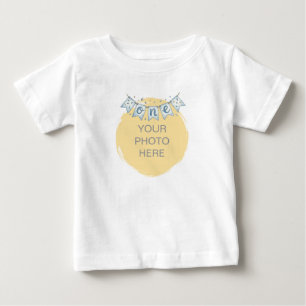 Bébé Un T-Shirt bleu personnalisé pour le premier anniv