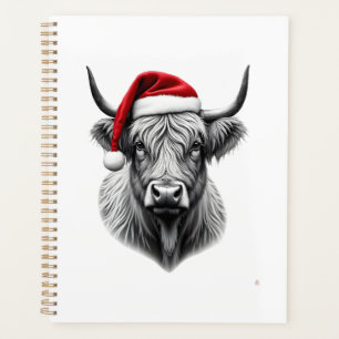Bébé Vache Highland Mignon Cadeaux de Noël Santa X