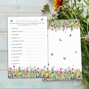 Bébé Word jeu de course Fleurs sauvages d'été
