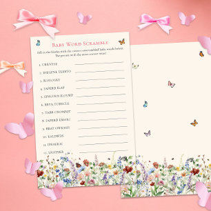 Bébé Word jeu de course Mouches florales et papi