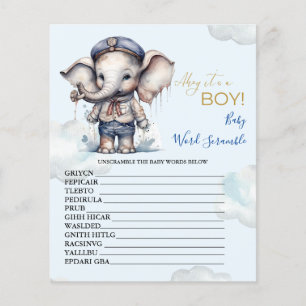 Bébé Word Scramble Baby shower Jeu