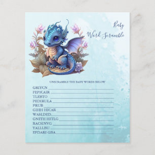 Bébé Word Scramble Baby shower Jeu