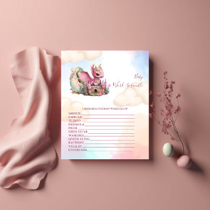 Bébé Word Scramble Baby shower Jeu