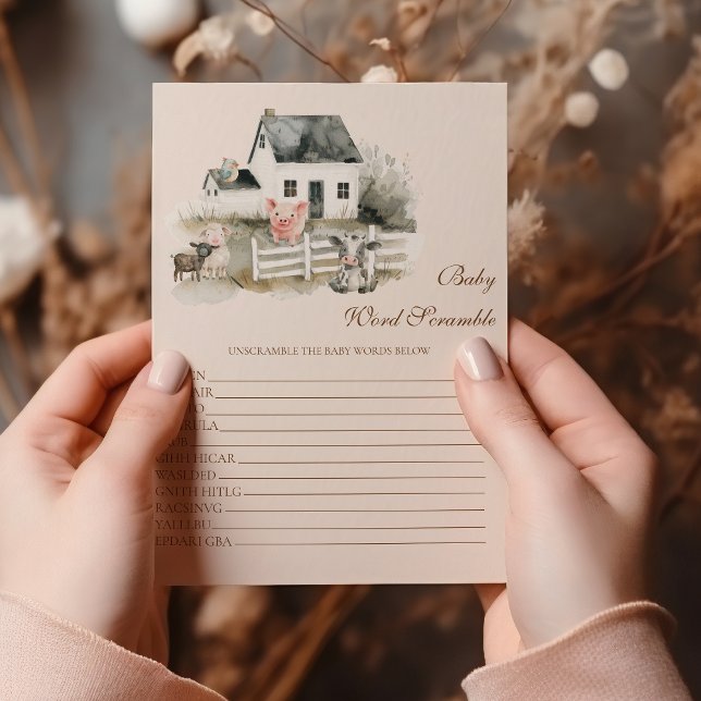 Bébé Word Scramble Baby shower Jeu (Créateur téléchargé)