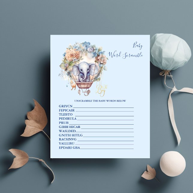 Bébé Word Scramble Baby shower Jeu (Créateur téléchargé)