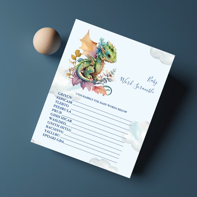 Bébé Word Scramble Baby shower Jeu (Créateur téléchargé)