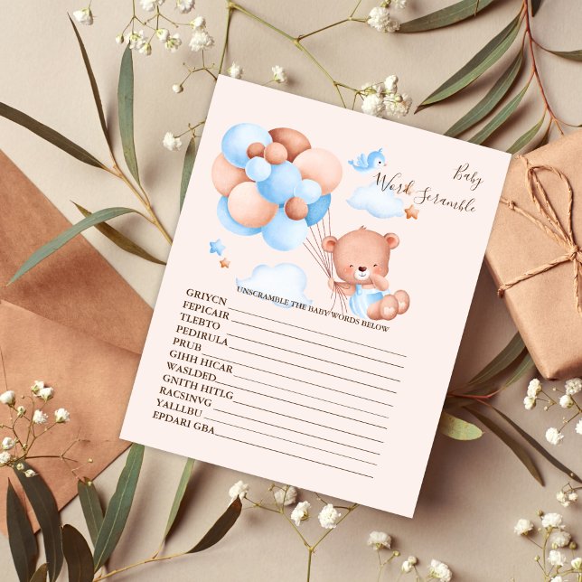 Bébé Word Scramble Baby shower Jeu (Créateur téléchargé)