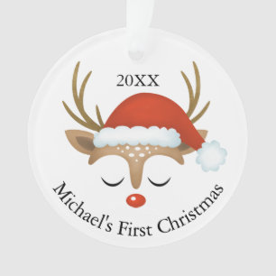 Bébés de rennes mignons Premier ornement photo de