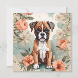 Bébés mignons animaux Boxer Puppy
