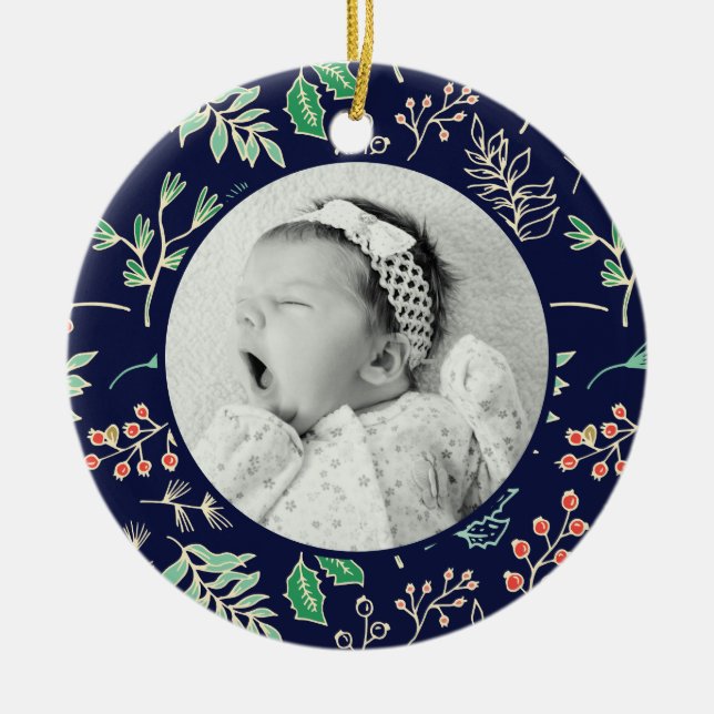 Bébés Premier Noël Ornement Motif de Noël (Devant)
