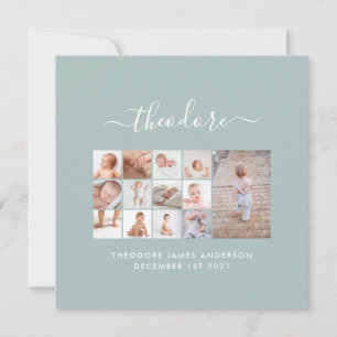 Bébés première année photo collage script bleu